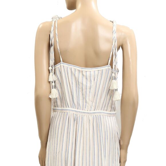 Veronica Beard Windansea Midi Dress Striped Printed Tiered Resort M New 282093 - Picture 9 of 10